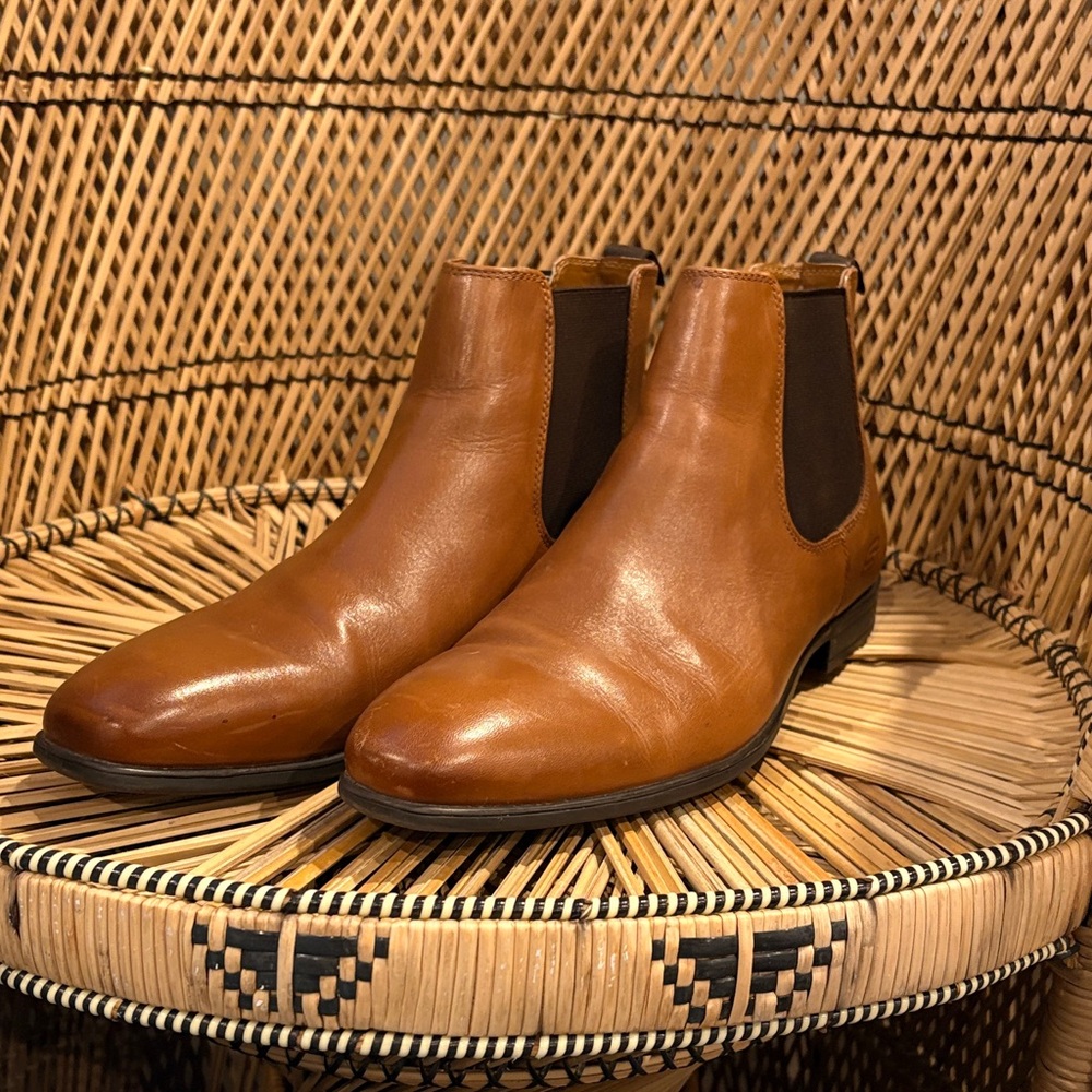 Men’s Skechers Leather Brown Boots - Picture 1 of 8